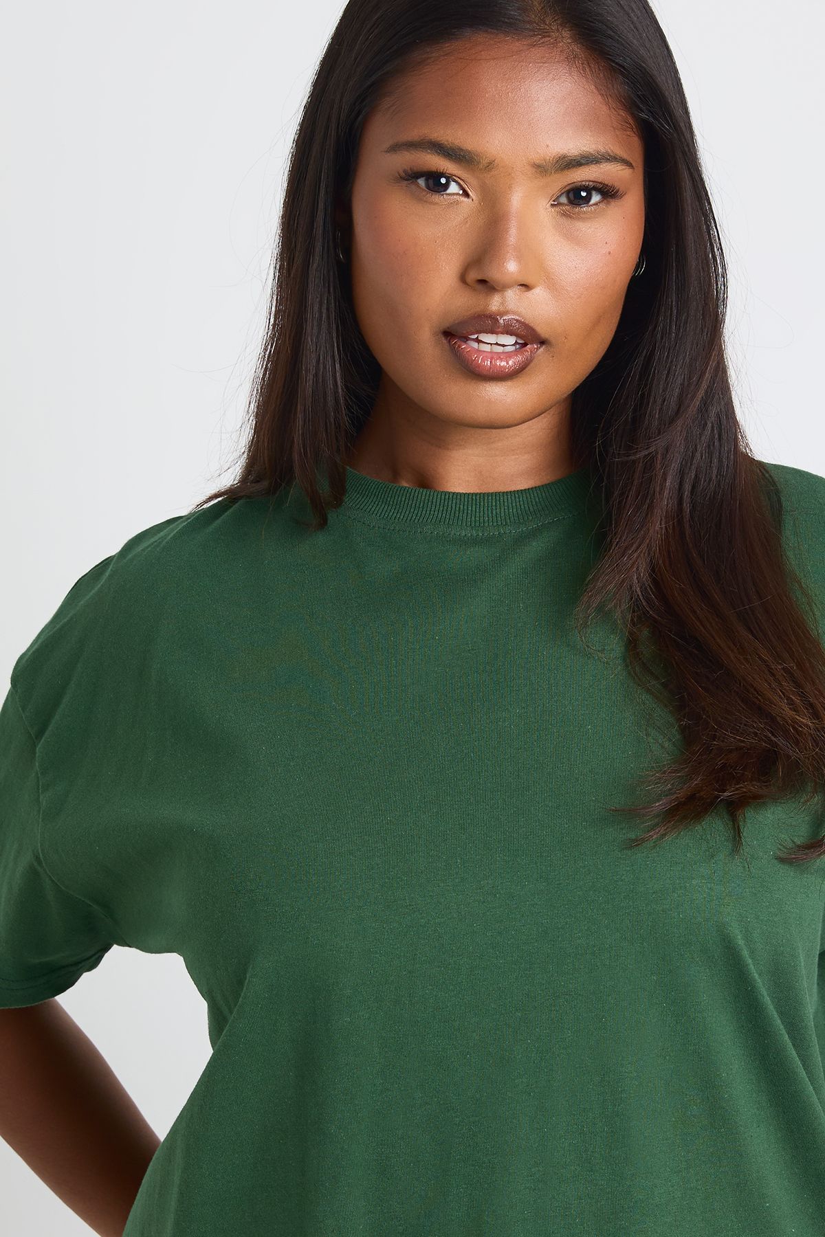 Plus Basic Oversized Short Sleeve T-Shirt - Image 4