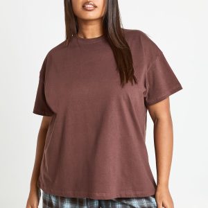 Plus Basic Oversized Short Sleeve T-Shirt