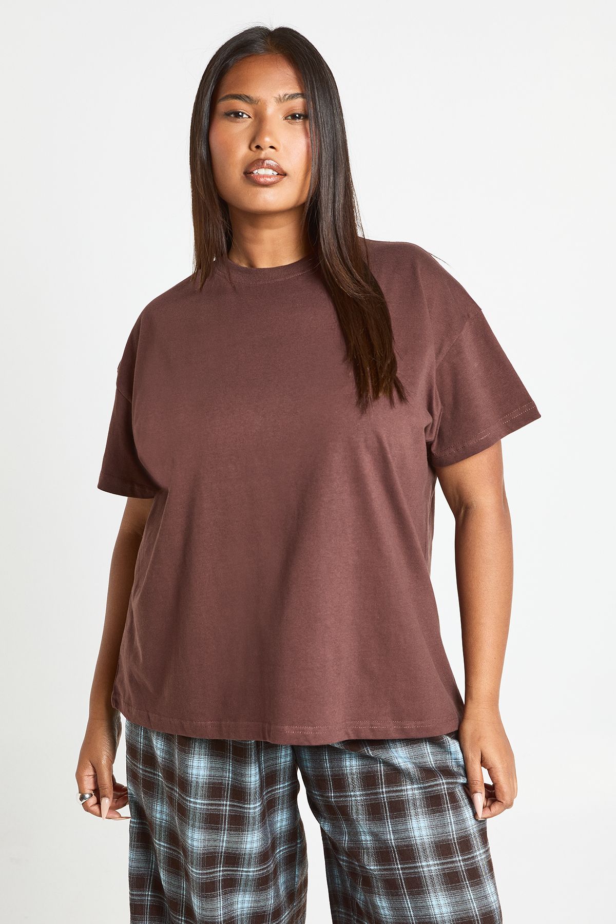 Plus Basic Oversized Short Sleeve T-Shirt