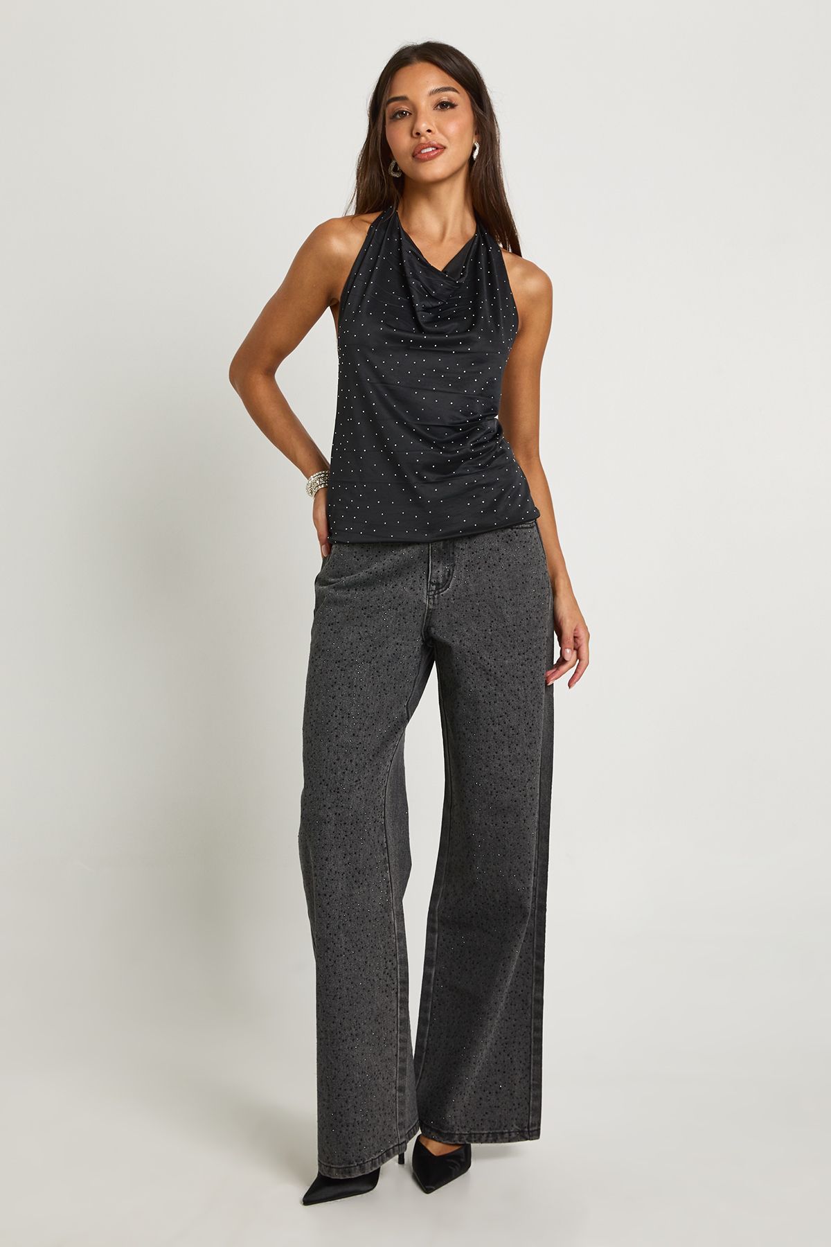 Embellished Wide Leg Jean - Image 3