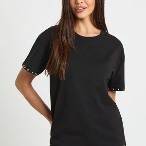 Stud Detail Oversized T-shirt