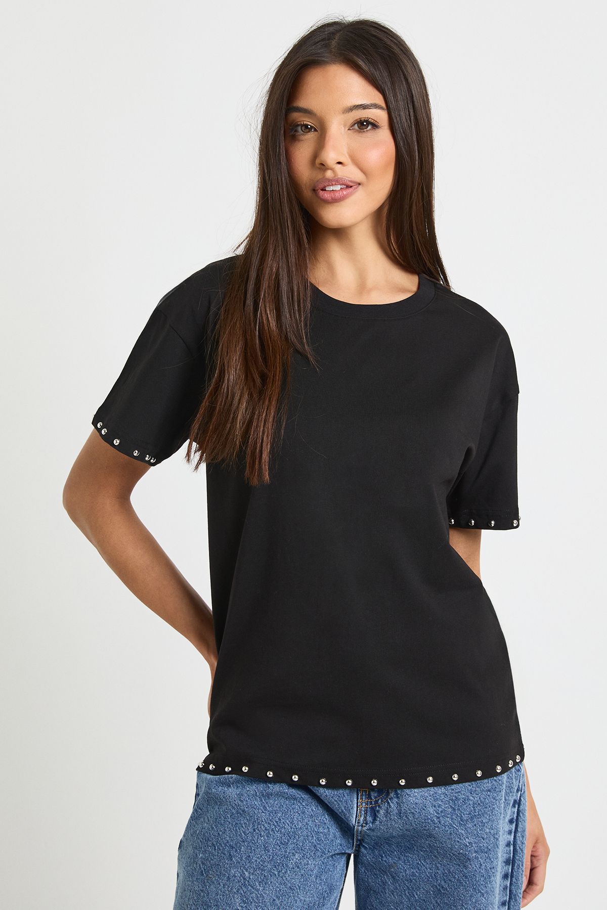 Stud Detail Oversized T-shirt