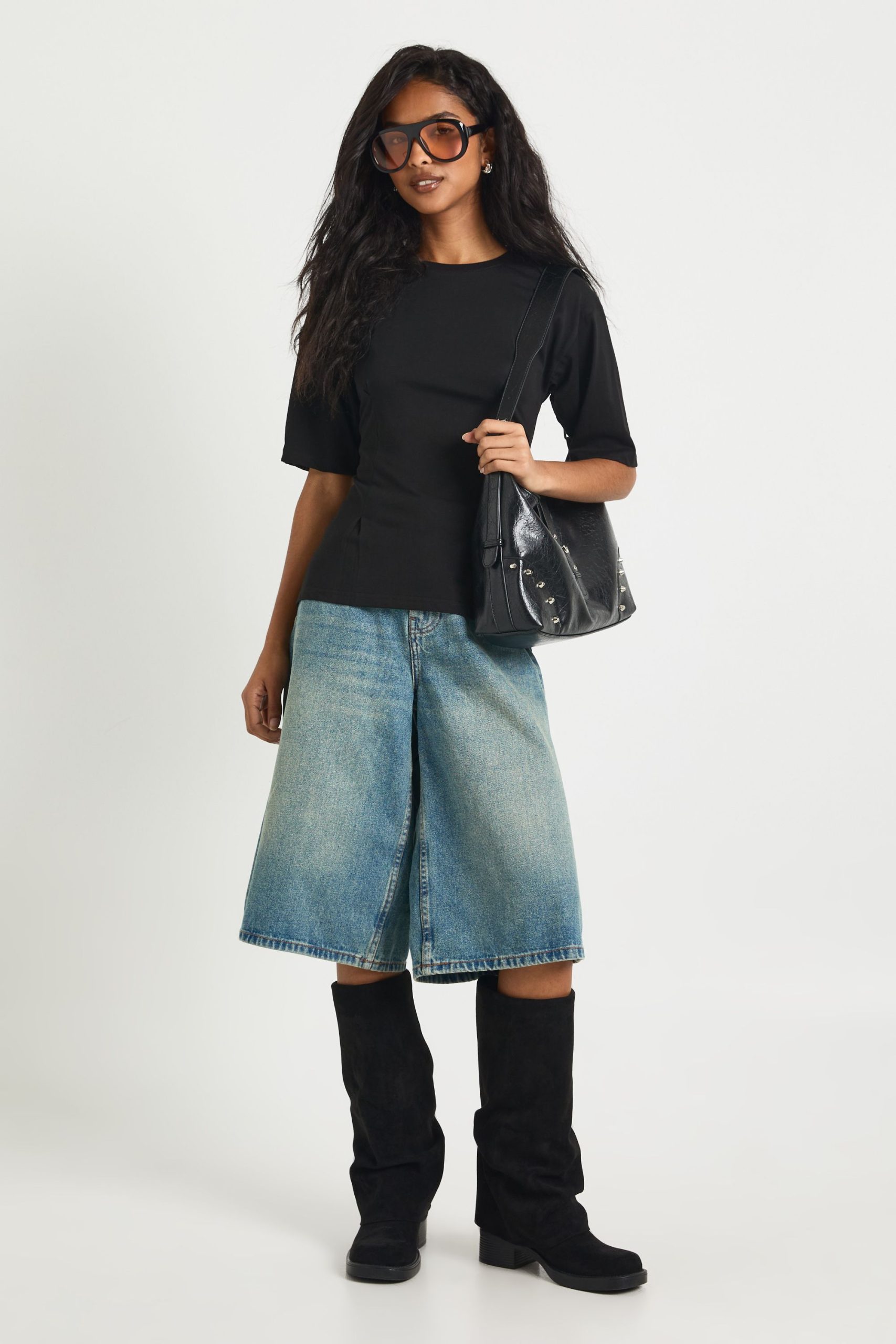 Lace Up Back Oversized T-shirt - Image 3