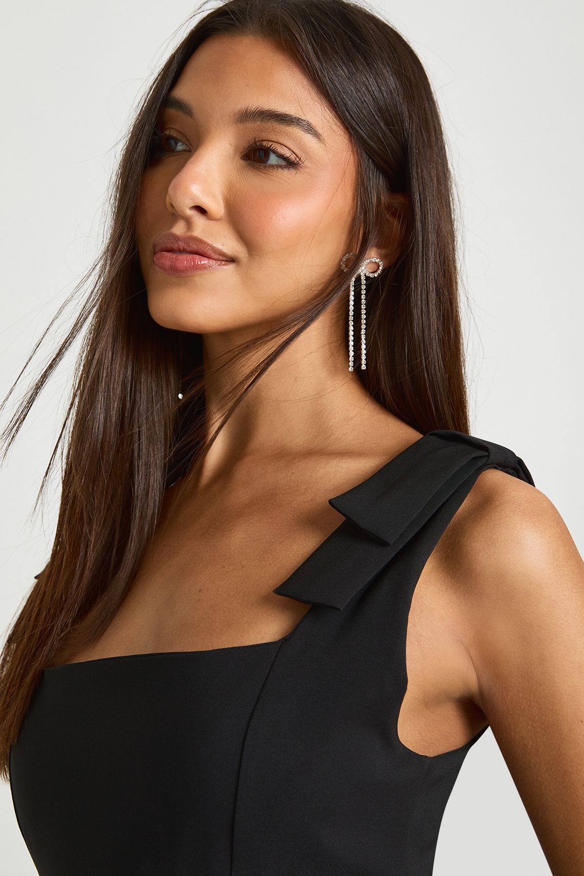Tie Shoulder Square Neck Skater Dress - Image 4
