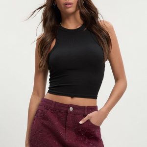 Embellished Mini Skirt