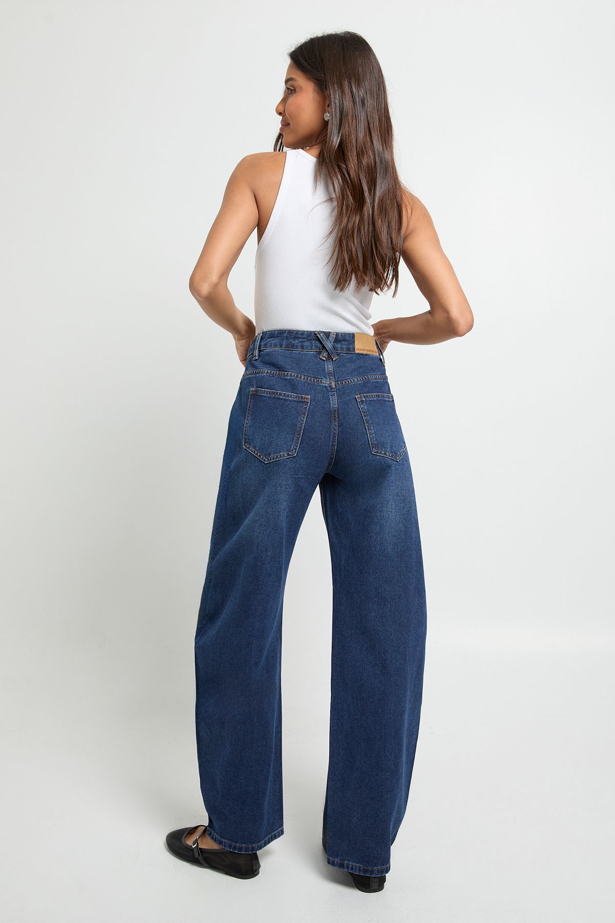 Studded Mid Waist Barrel Jean - Image 2