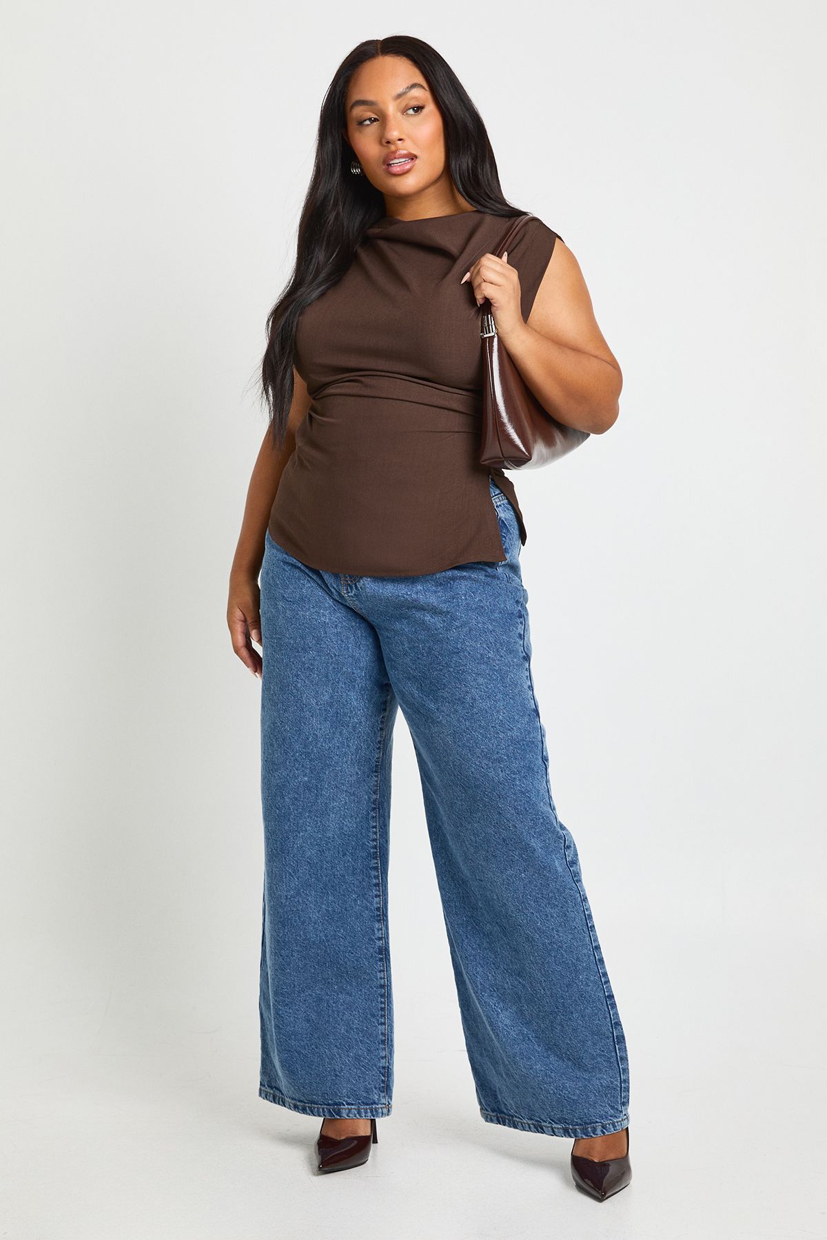 Plus Cowl Front Asymmetric Top - Image 3