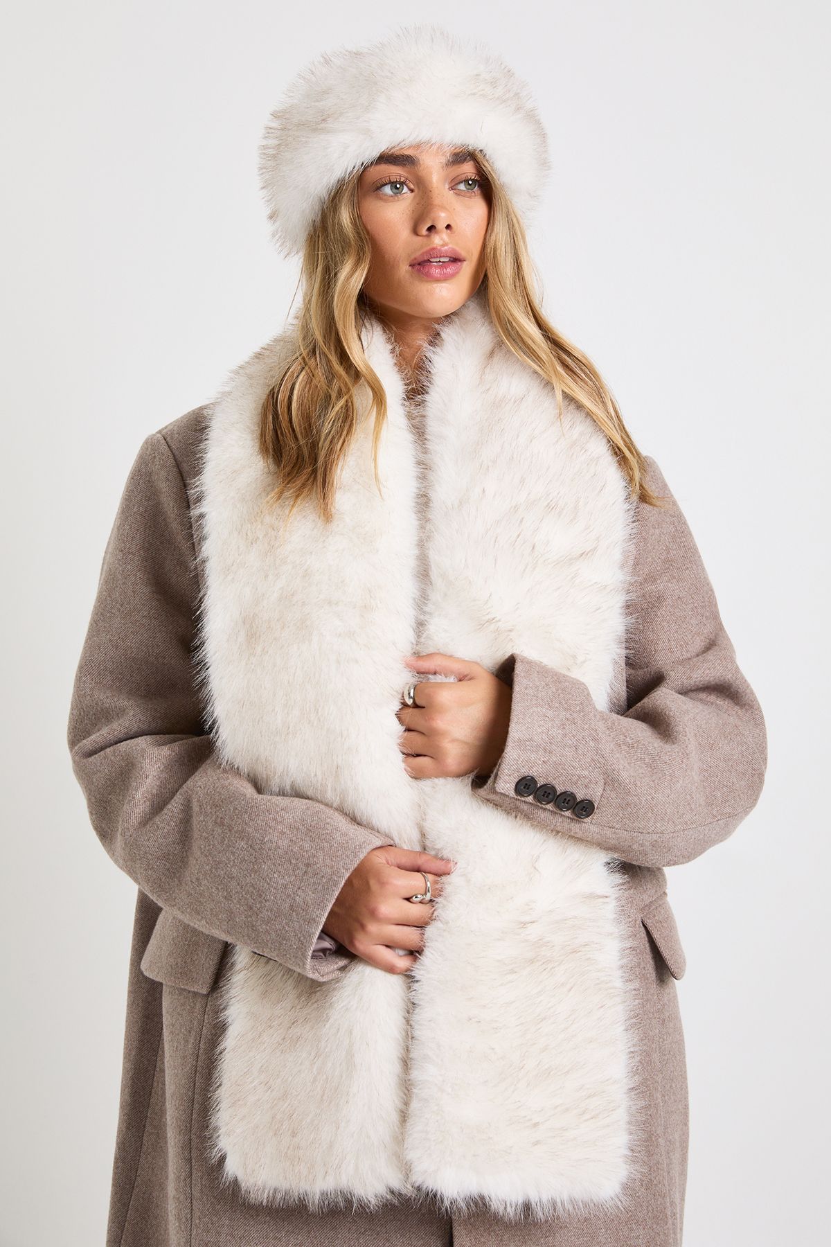 Faux Fur Oversized Scarf