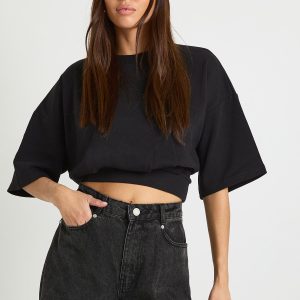 Interlock Cropped Cinched Waist Boxy T-Shirt