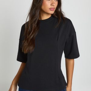 Interlock Boxy Tucked Waist Detail T-Shirt