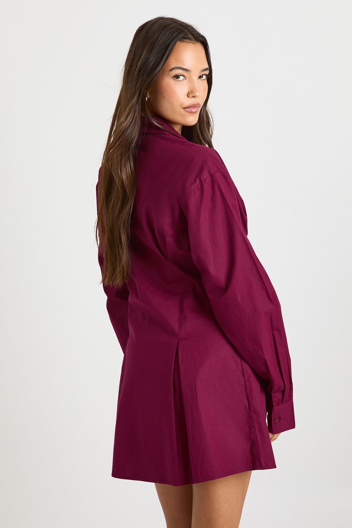 Cinched Waist Shirt Dress - Image 2