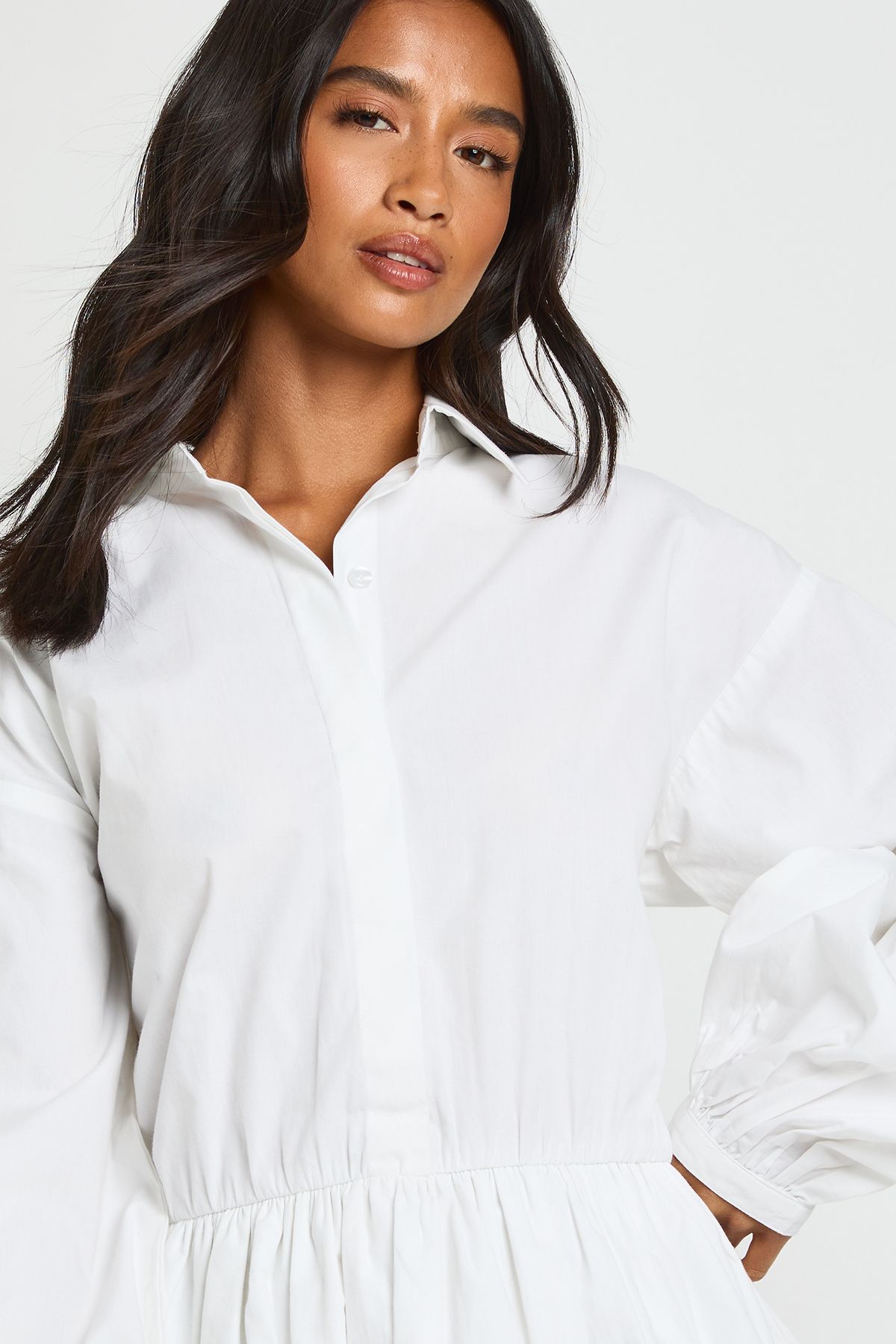 Petite Puffball Shirt Dress - Image 4