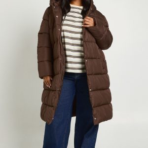 Plus Belted Longline Puffer Jacket