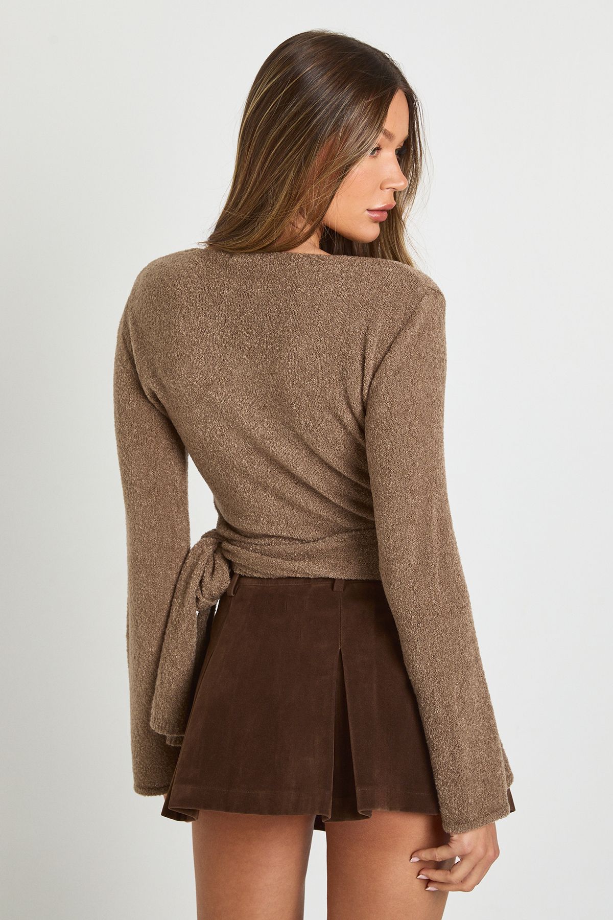 V Neck Ballet Wrap Cardigan - Image 2