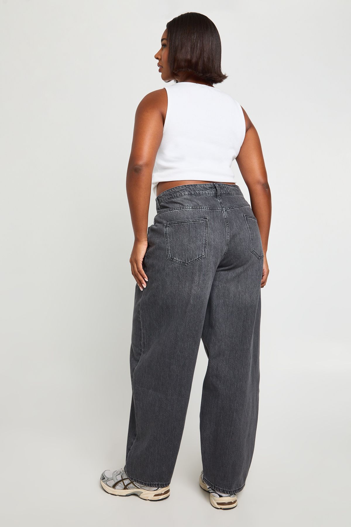 Plus Mid Waist Barrel Fit Jean - Image 2