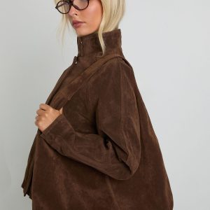 Faux Suede Tote Bag