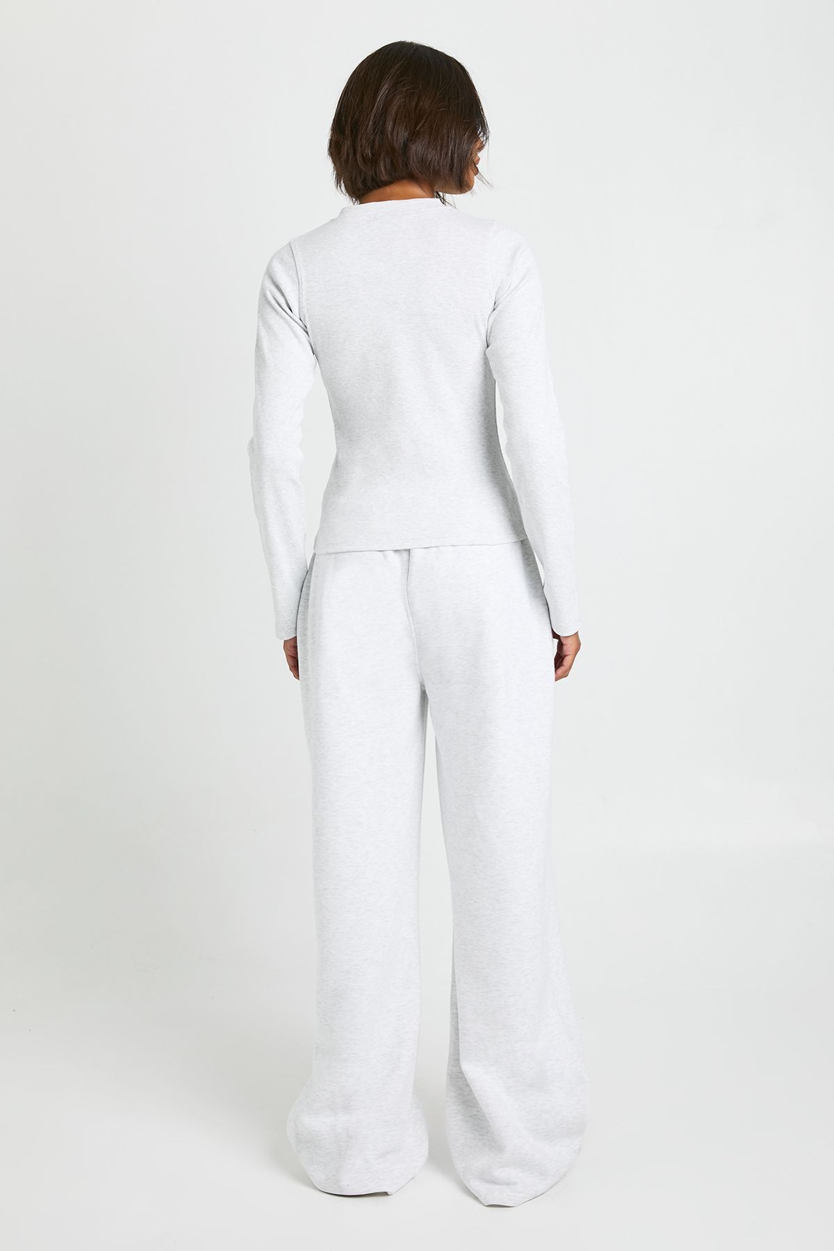 Tall Rib Button Through Long Sleeve Tracksuit - Image 2