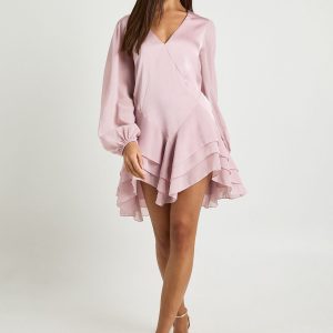 Chiffon Mix Panelled Smock dress