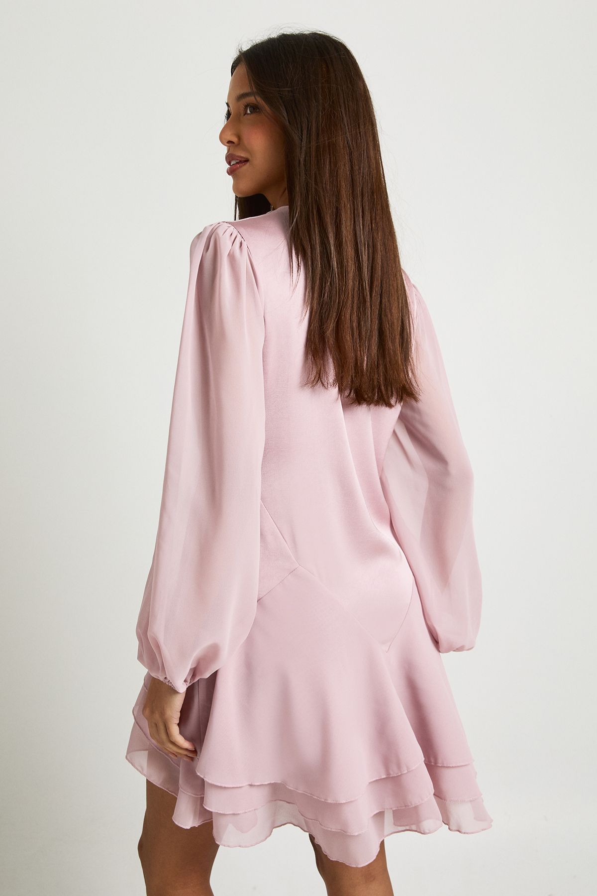 Chiffon Mix Panelled Smock dress - Image 2