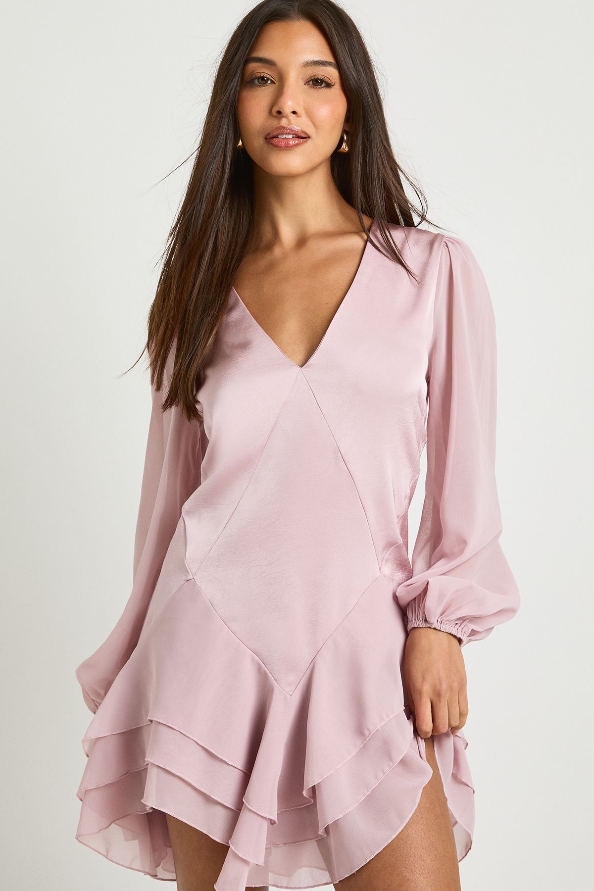 Chiffon Mix Panelled Smock dress - Image 4