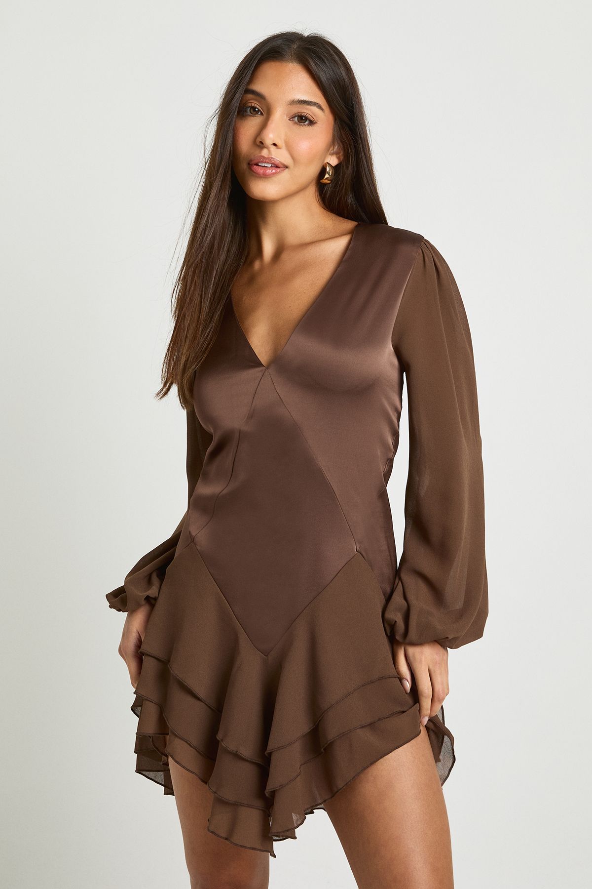 Chiffon Mix Panelled Smock dress - Image 3