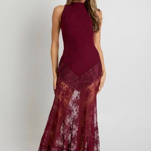 Lace Hem Maxi Dress