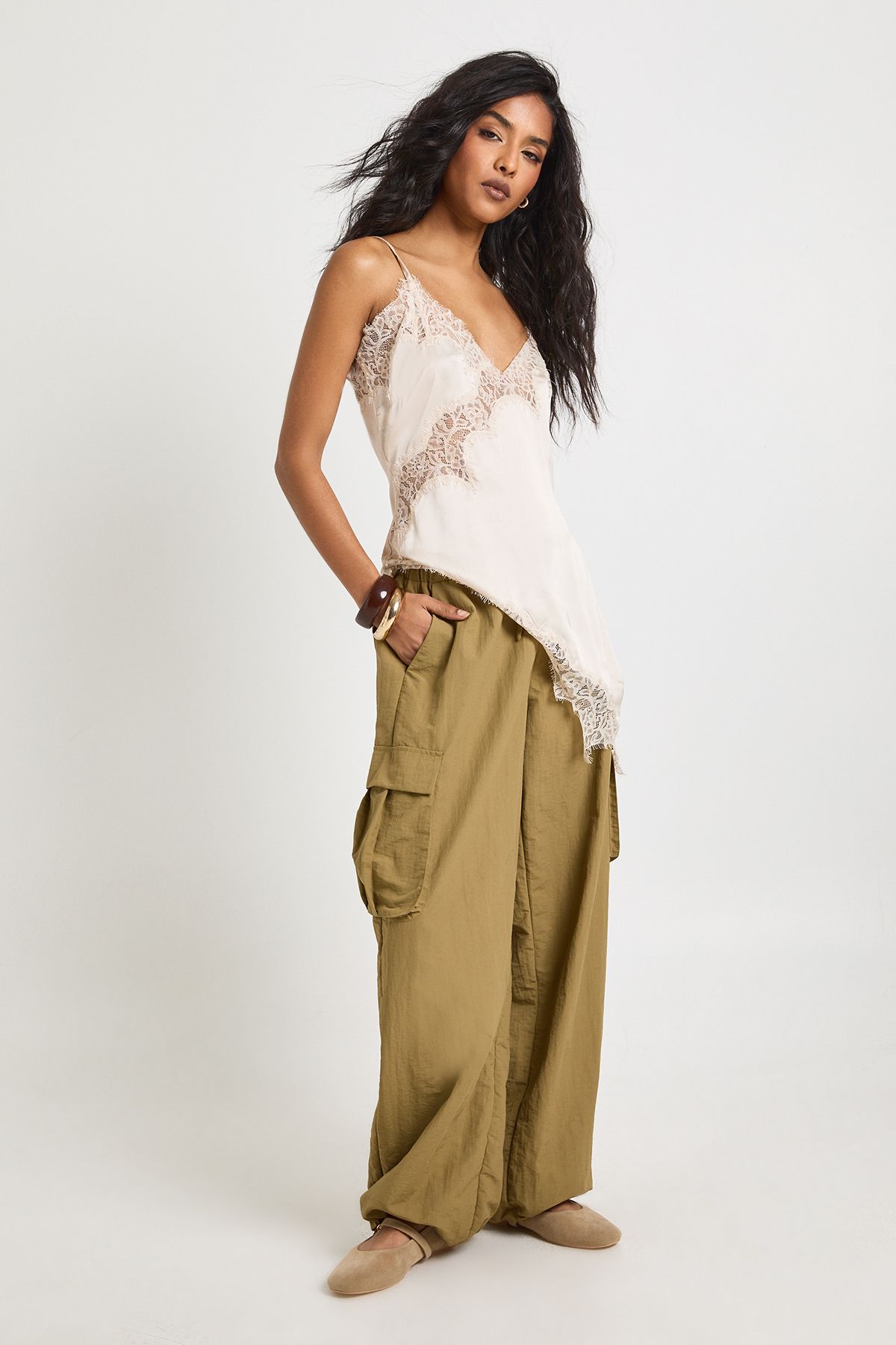Nylon Parachute Trousers - Image 3