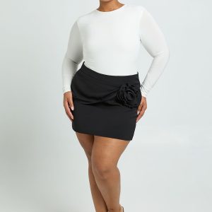 Plus Corsage Mini Skirt
