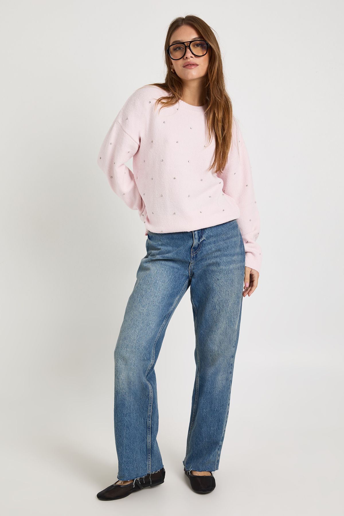 Diamante Crew Neck Jumper - Image 3