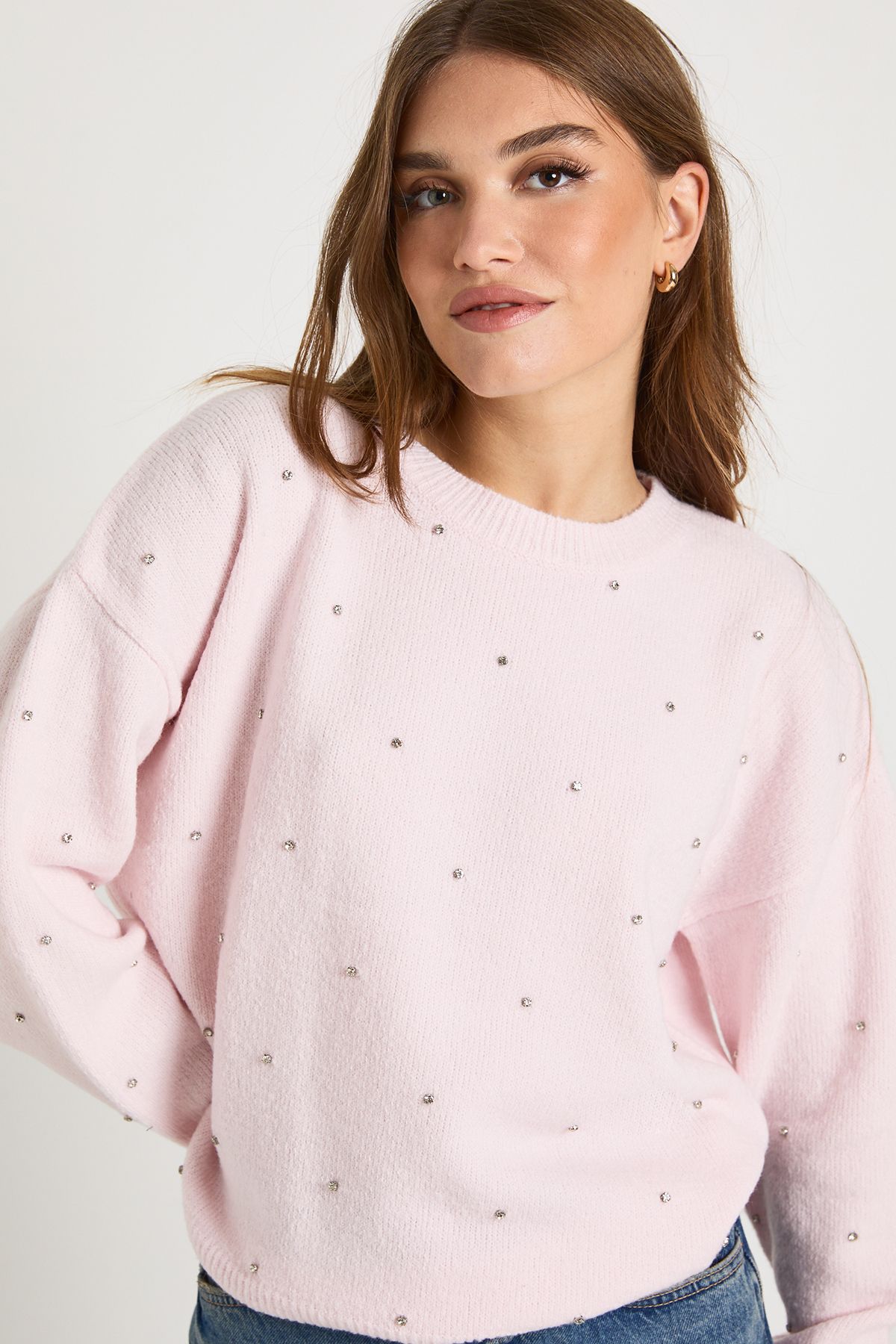 Diamante Crew Neck Jumper - Image 4