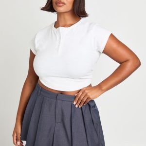 Plus Pleat Front Skort