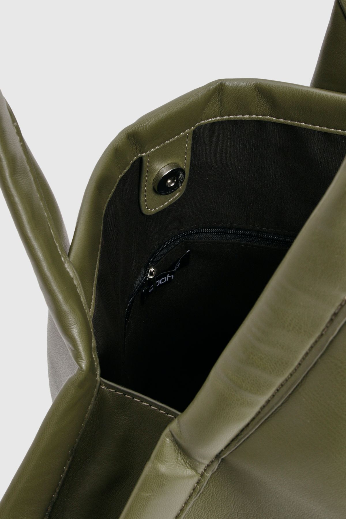 Faux Leather Large Tote Bag - Image 4