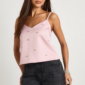 Crepe Diamante Cami Top