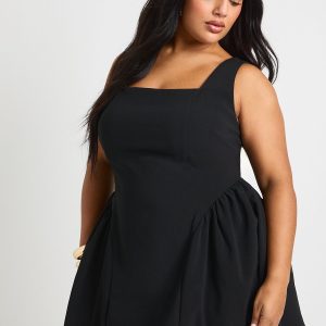Plus Square Neck Skater Dress
