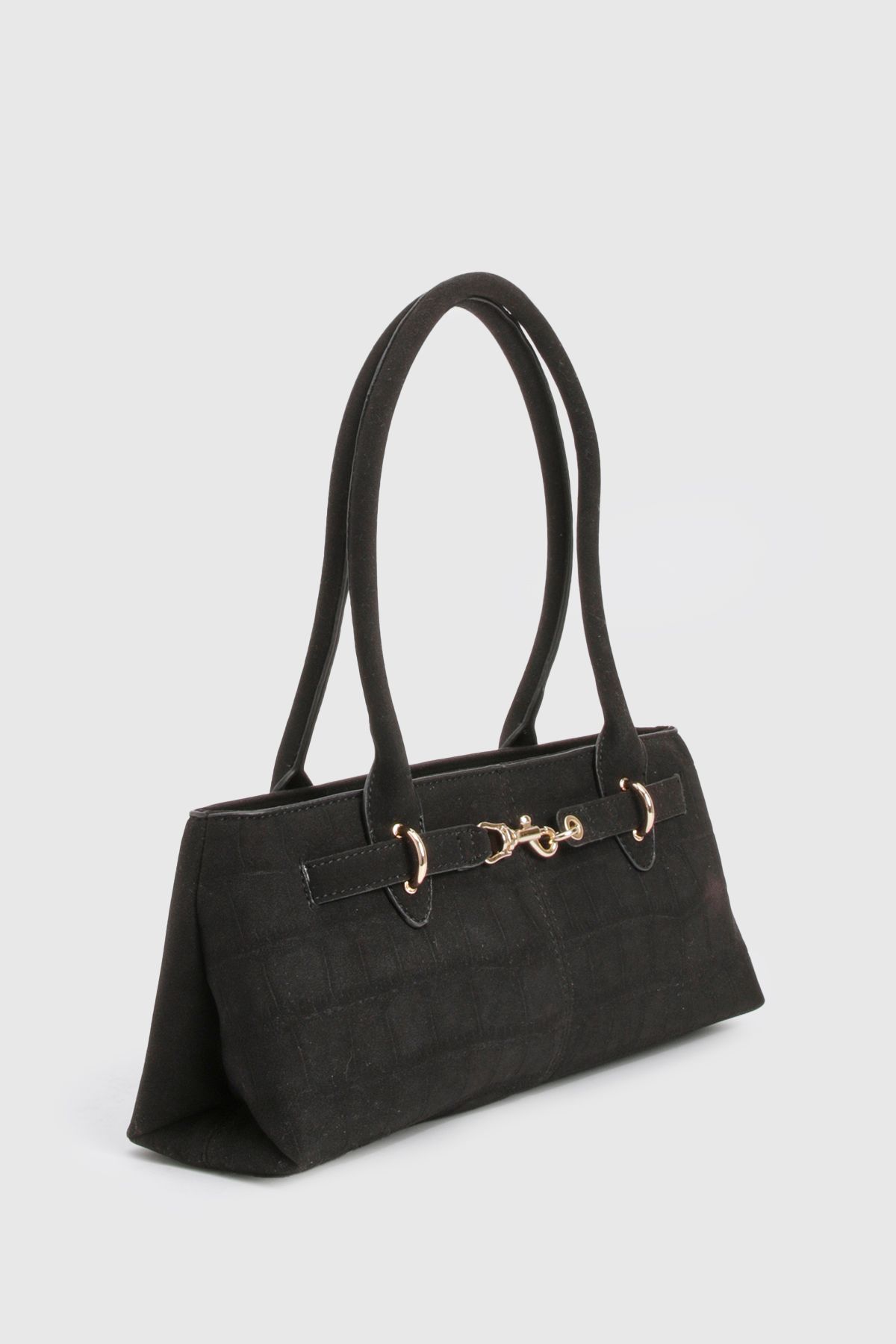 Croc Buckle Detail Shoulder Bag - Image 3
