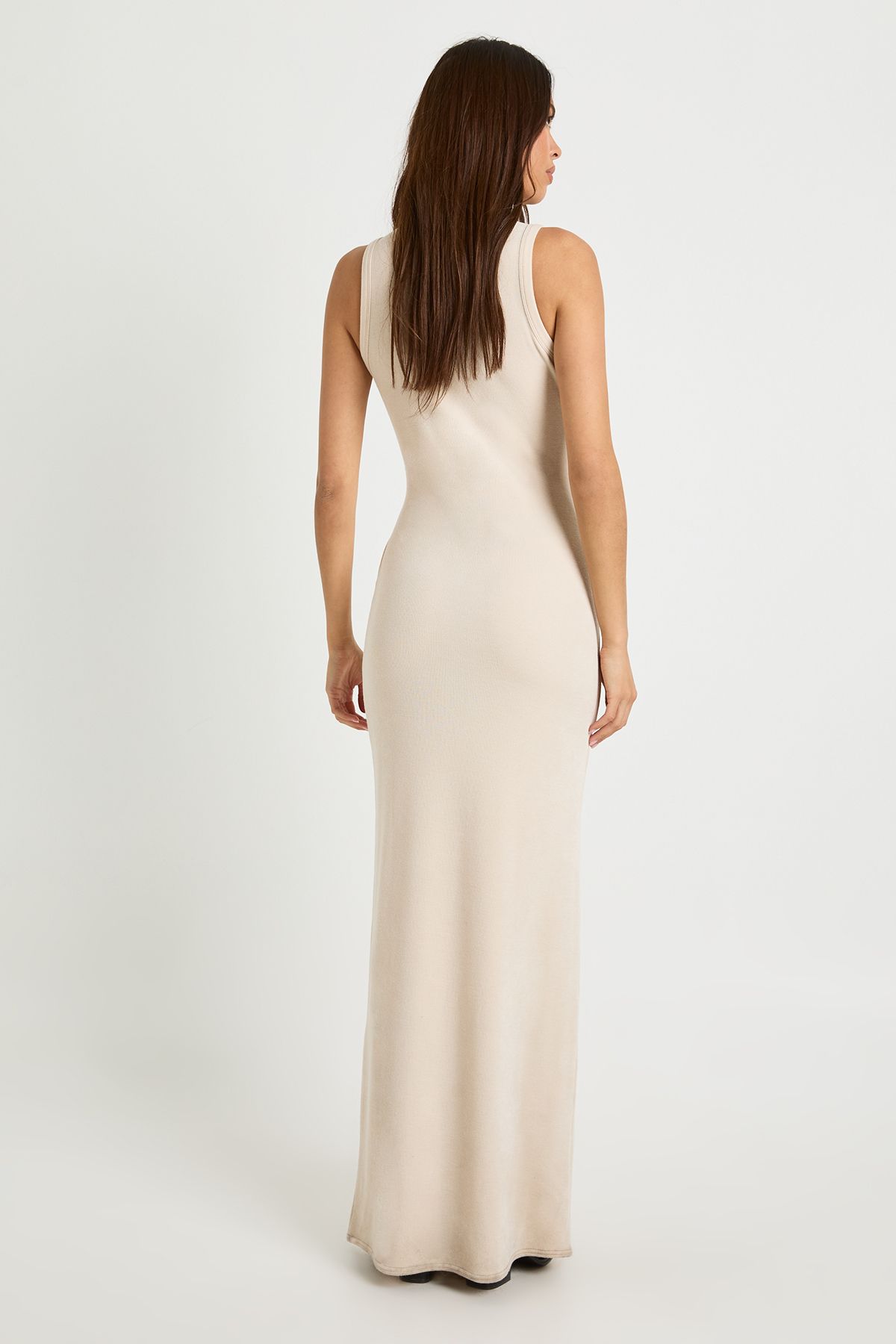 Ribbed Sleeveless High Neck Maxi Dress - Image 2