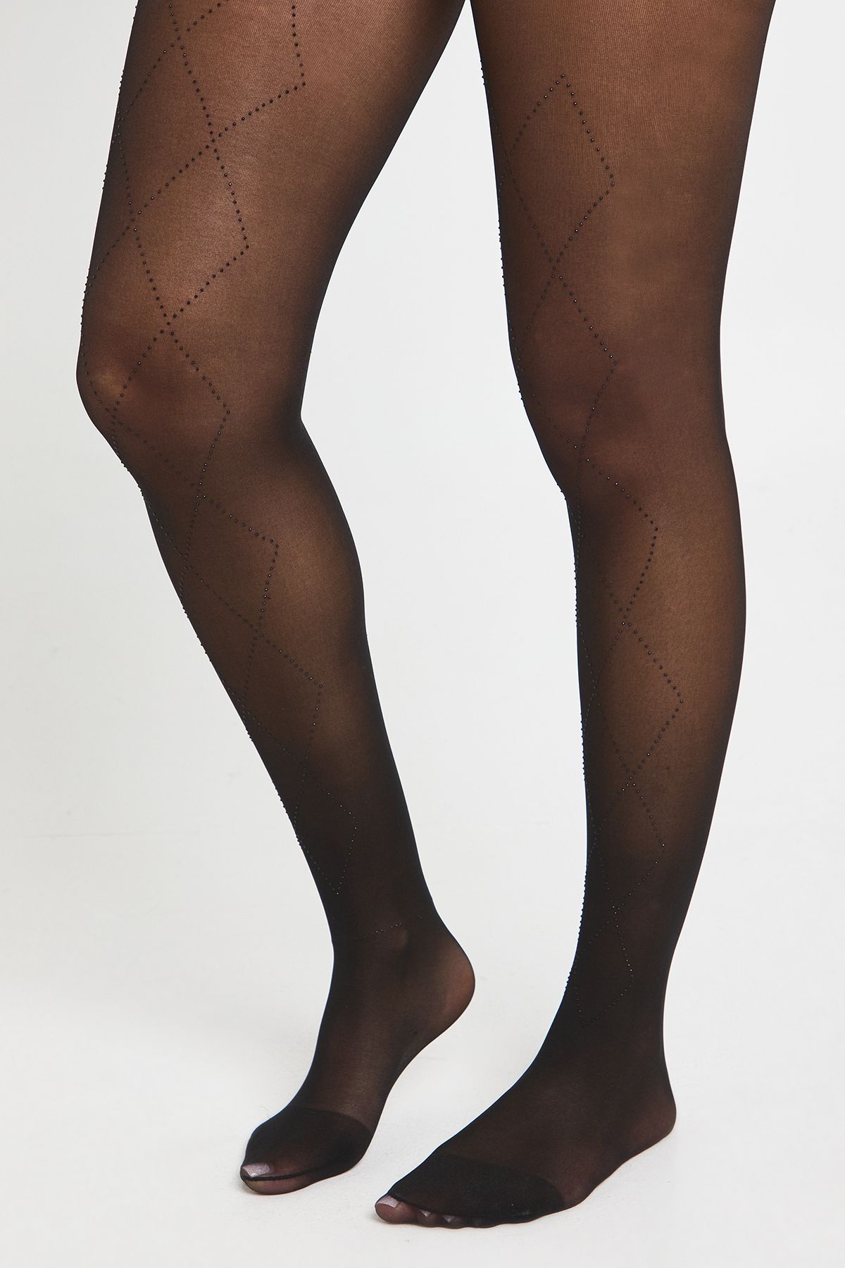 Diamond Embellished Sheer Tights