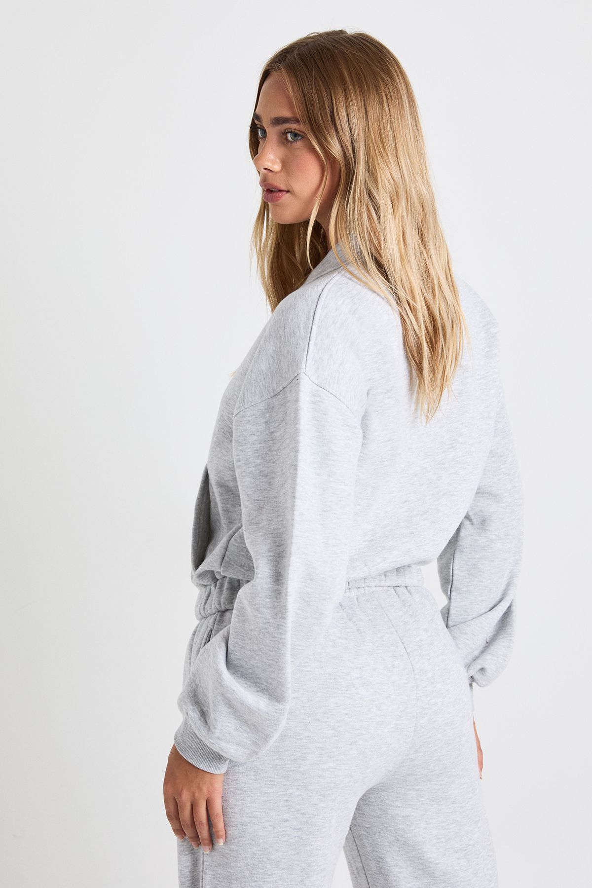 Zip Through Collared Bomber Sweatshirt - Image 2