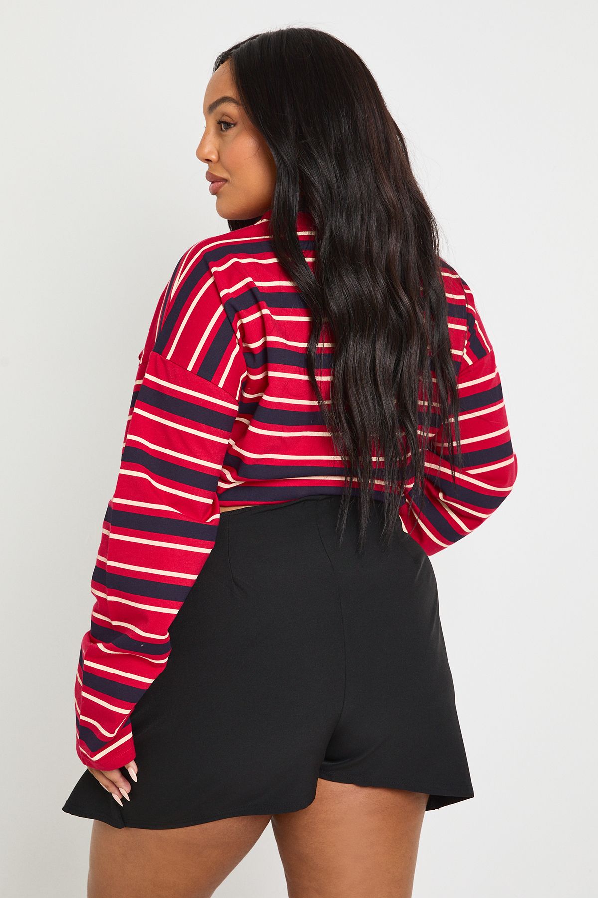 Plus Woven Wrap Skort - Image 2