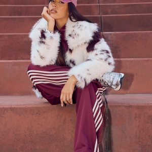 Side Stripe Adjustable Cuff Wide Leg Jogger
