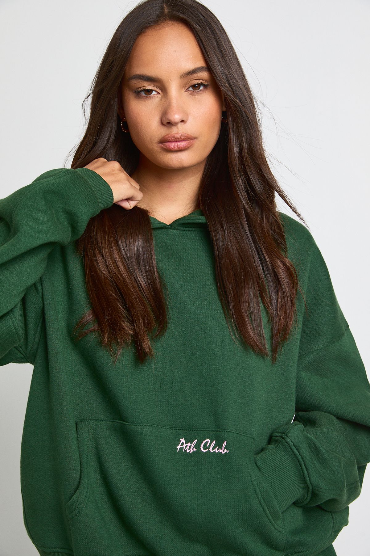 Ath Club Embroidered Boxy Hoodie - Image 4