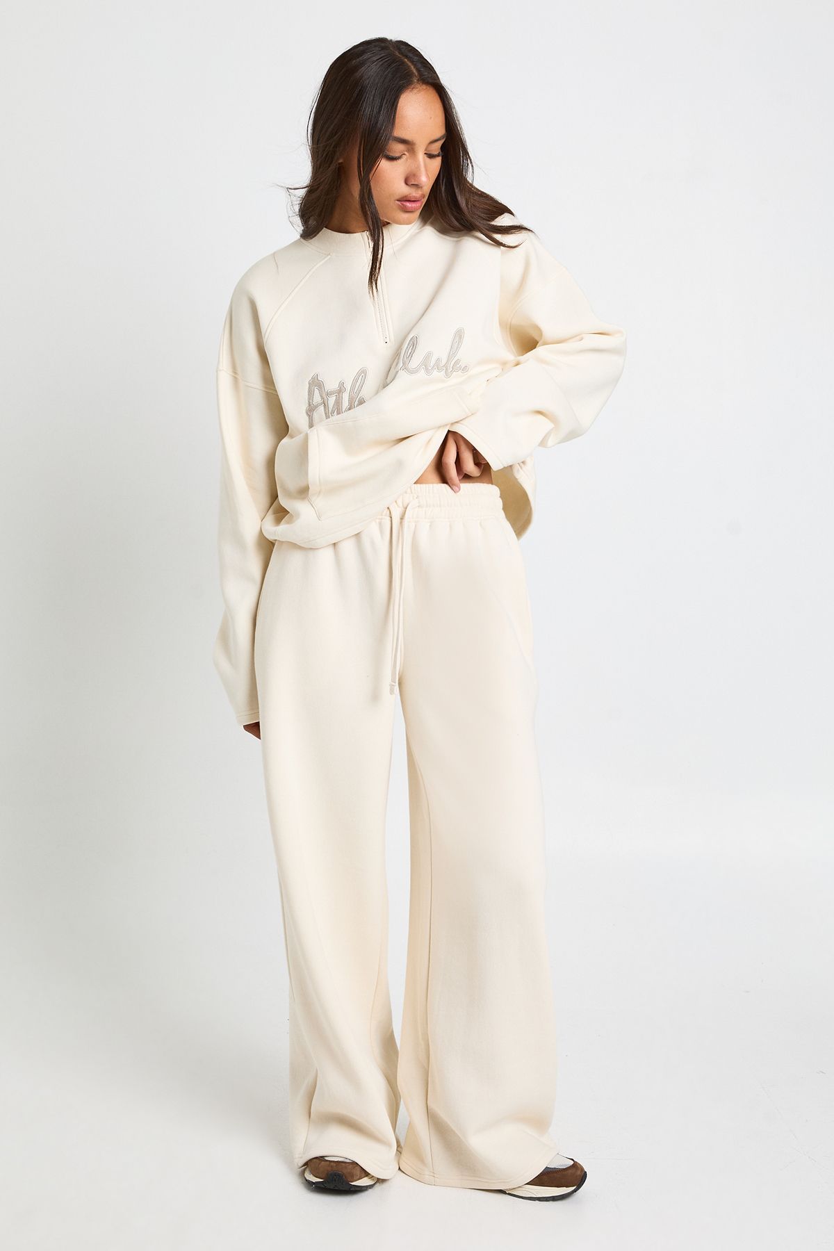 Ath Club Towelling Applique Straight Leg Jogger - Image 2