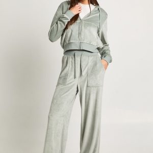 Velour Cropped Fitted Tracksuit