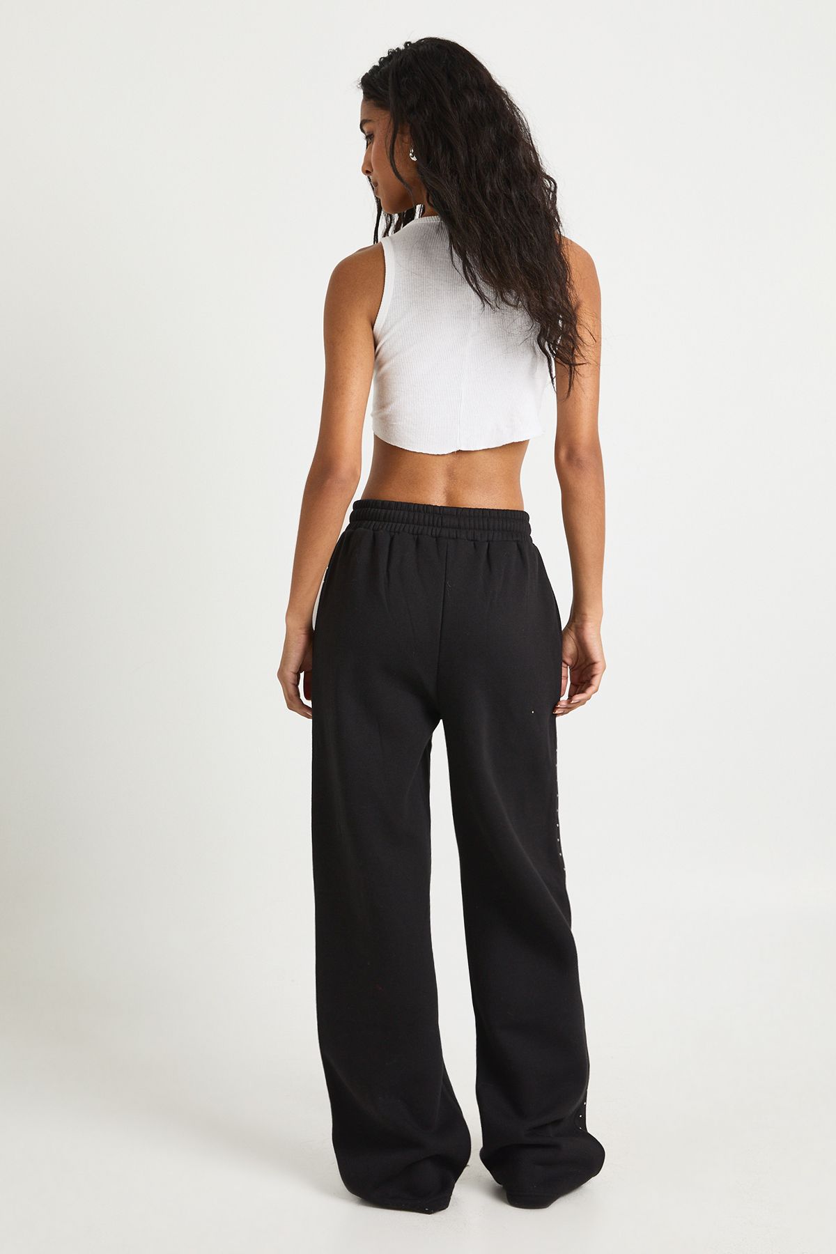 Studded Double Track Straight Leg Joggers - Image 2