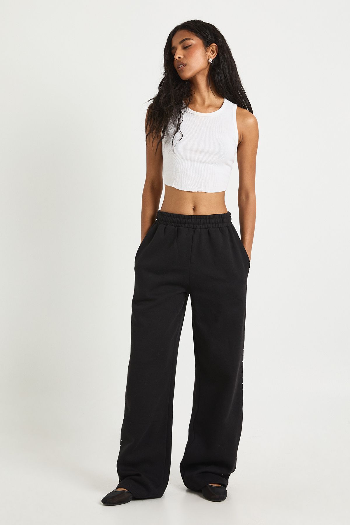 Studded Double Track Straight Leg Joggers - Image 3