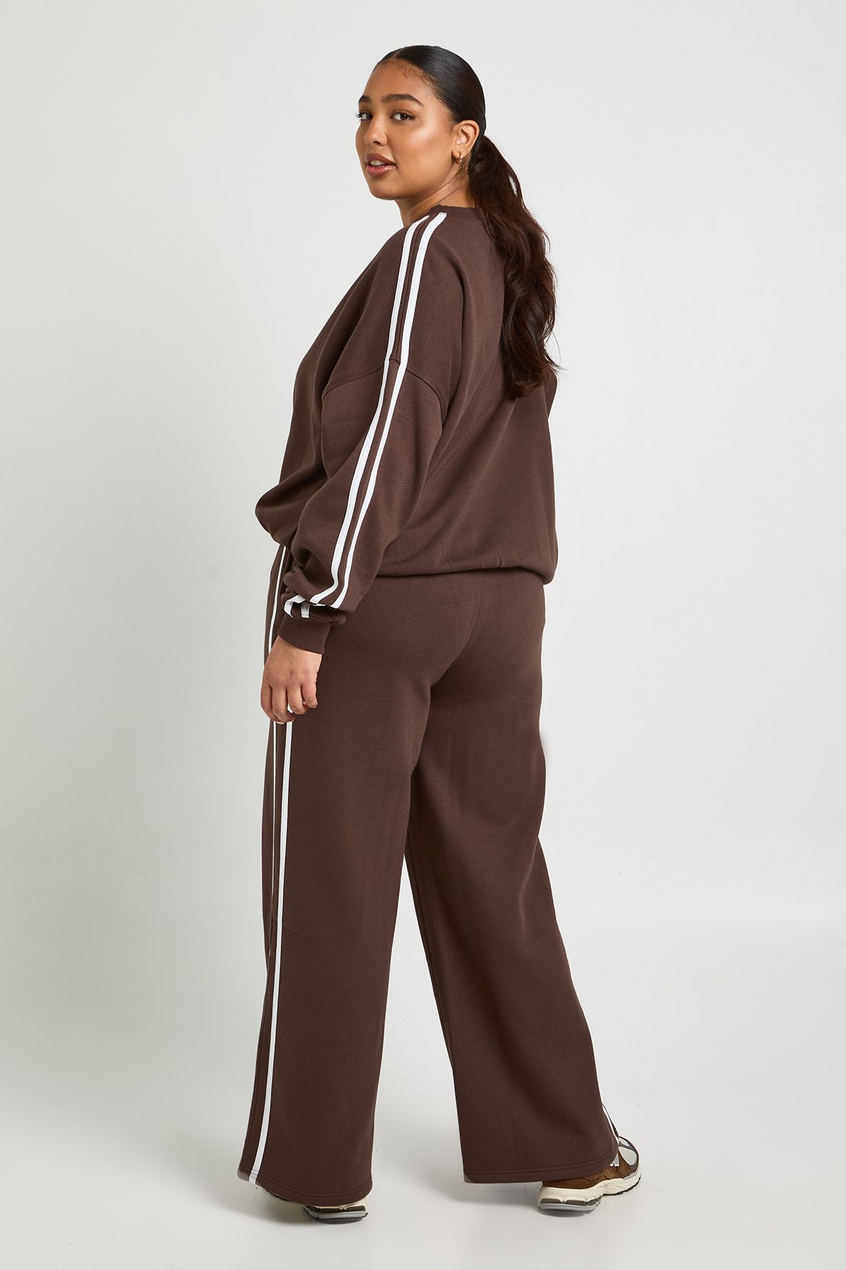 Plus Side Stripe Wide Leg Joggers - Image 2