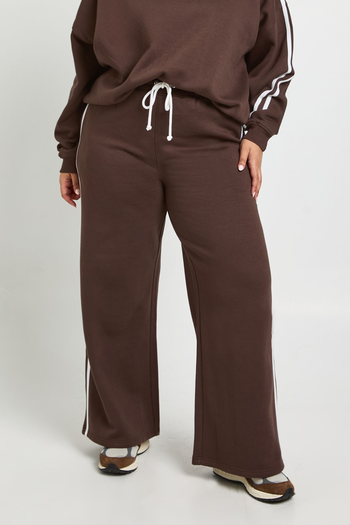 Plus Side Stripe Wide Leg Joggers - Image 3