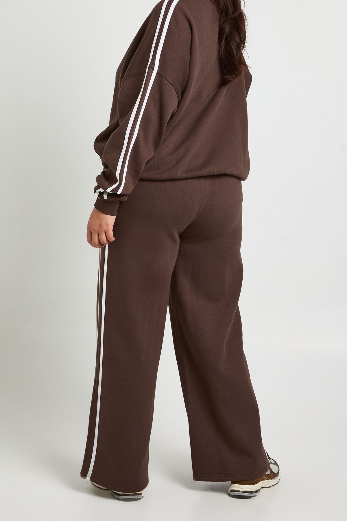 Plus Side Stripe Wide Leg Joggers - Image 4