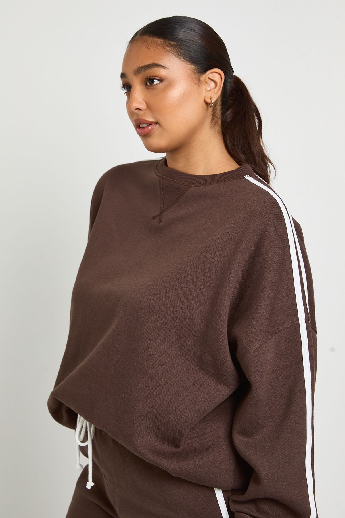 Plus Side Stripe Oversized Sweatshirt - Image 4