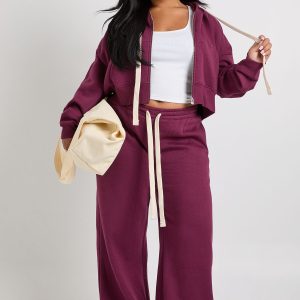 Plus Contrast Drawcord Straight Leg Jogger